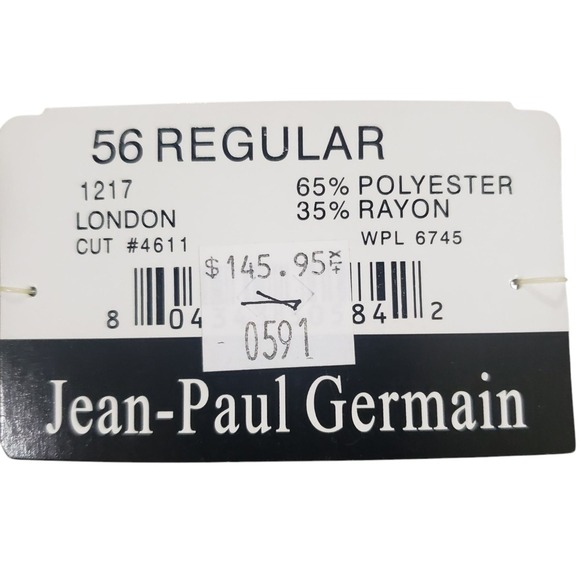 NWT Jean Paul Germain Sport Blazer Men Tan Blue 56R Plaid Lined Tweed Two Button - Picture 6 of 15